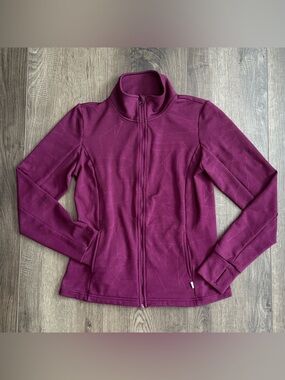 Mondetta Women’s Burgundy Long Sleeve Full Zip High Neck Activewear Jacket S